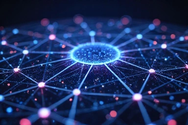 Abstract data science visualization with graphs and charts