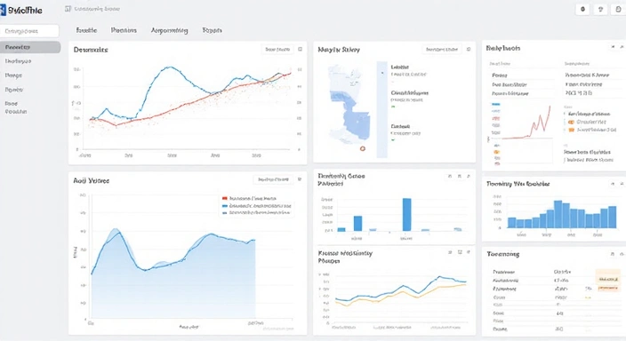 Screenshot of a data visualization dashboard showing charts and graphs