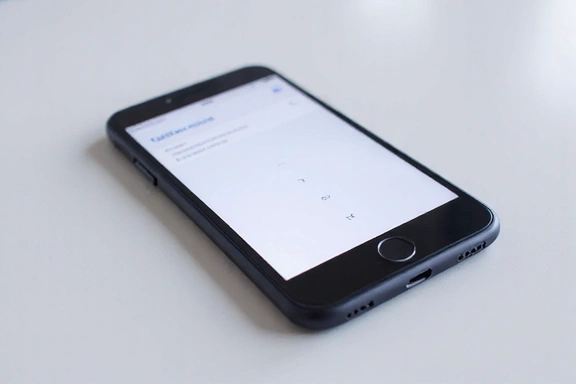 Mobile phone displaying a sleek application interface